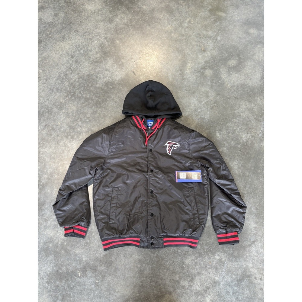 Men's Atlanta Falcons NFL Hooded Bomber Jacket Size Medium Brand New With Tags